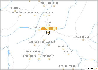 map of Bojwana