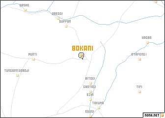 map of Bokani