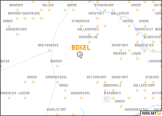 map of Bokel