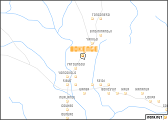 map of Bokengé