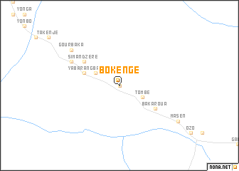 map of Bokengé