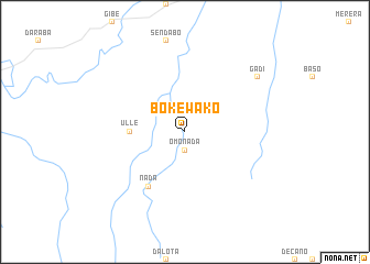 map of Boke Wako