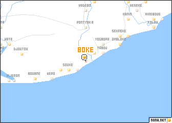 map of Boké