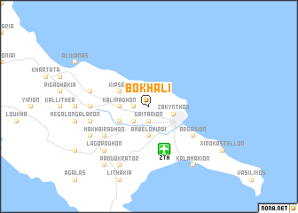 map of Bókhali