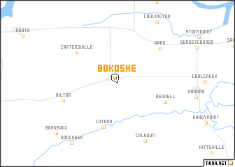 map of Bokoshe