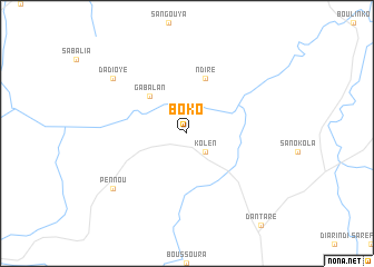 map of Boko
