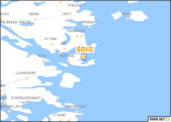 map of Bokö