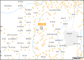 map of Boko