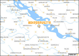 map of Bokrospuszta