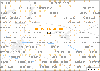 map of Boksbergheide