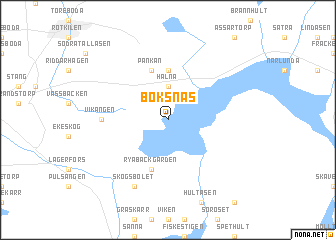 map of Böksnäs