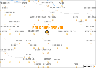 map of Bolāgh-e Ḩoseynī