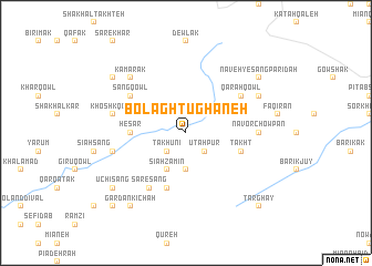 map of Bolāgh Tūghaneh