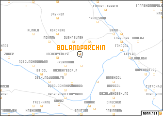 map of Boland Parchīn