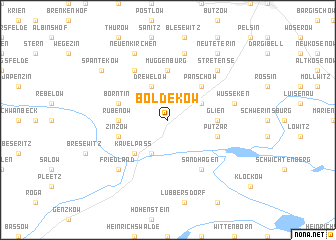 map of Boldekow