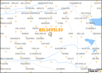 map of Bolderslev