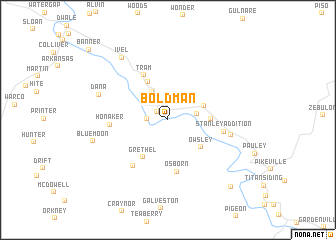 map of Boldman