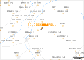 map of Boldogkőújfalu