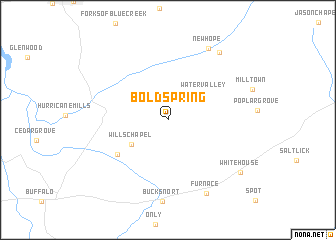 map of Bold Spring