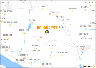 map of Boldureşti