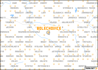 map of Bolechovice