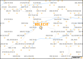 map of Bolęcin