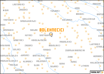 map of Bolehnečići