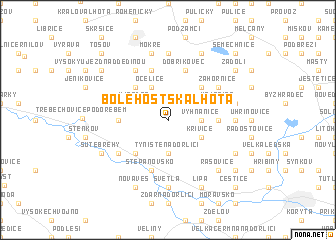 map of Bolehošťská Lhota