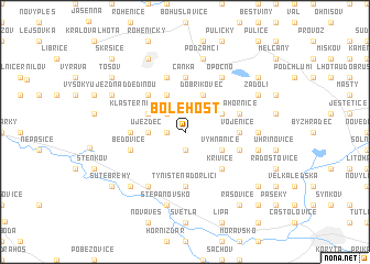 map of Bolehošť