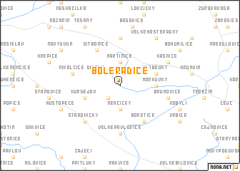 map of Boleradice