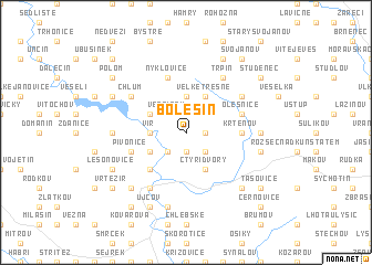 map of Bolešín
