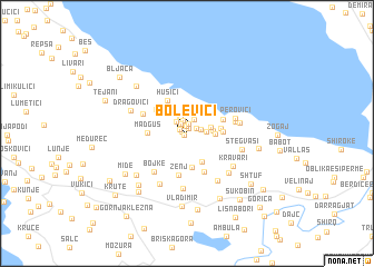 map of Bolevići