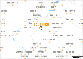 map of Bolewice