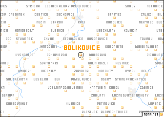 map of Bolíkovice