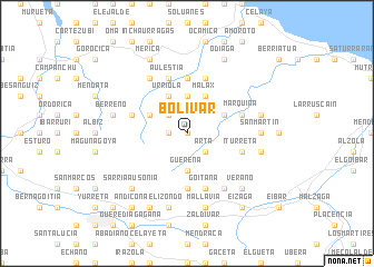 map of Bolívar