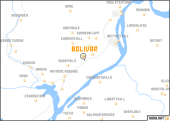 map of Bolivar