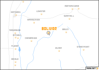 map of Bolivar