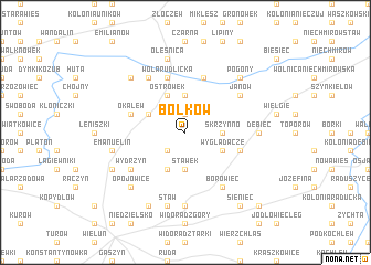 map of Bolków