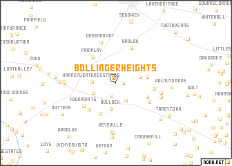 map of Bollinger Heights