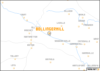 map of Bollinger Mill