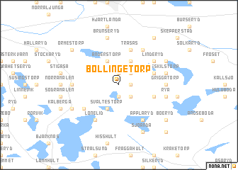 map of Böllingetorp