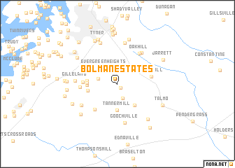 map of Bolman Estates