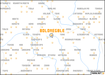 map of Bolomegblé