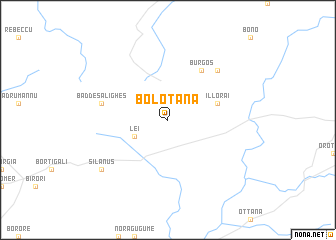 map of Bolotana