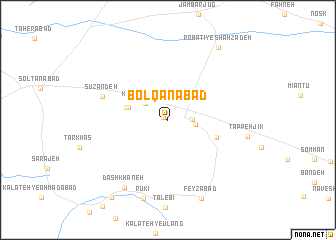 map of Bolqānābād