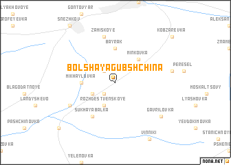 map of Bolʼshaya Gubshchina