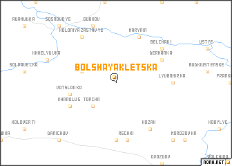 map of Bolʼshaya Klëtska