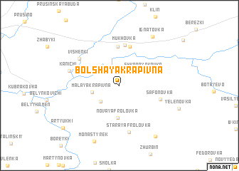 map of Bolʼshaya Krapivna