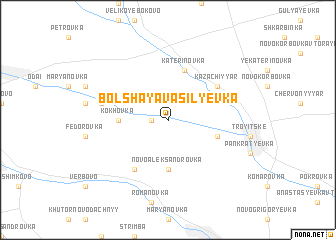 map of Bolʼshaya Vasilʼyevka