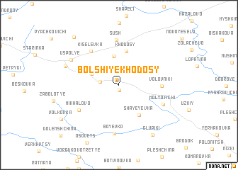 map of Bolʼshiye Khodosy